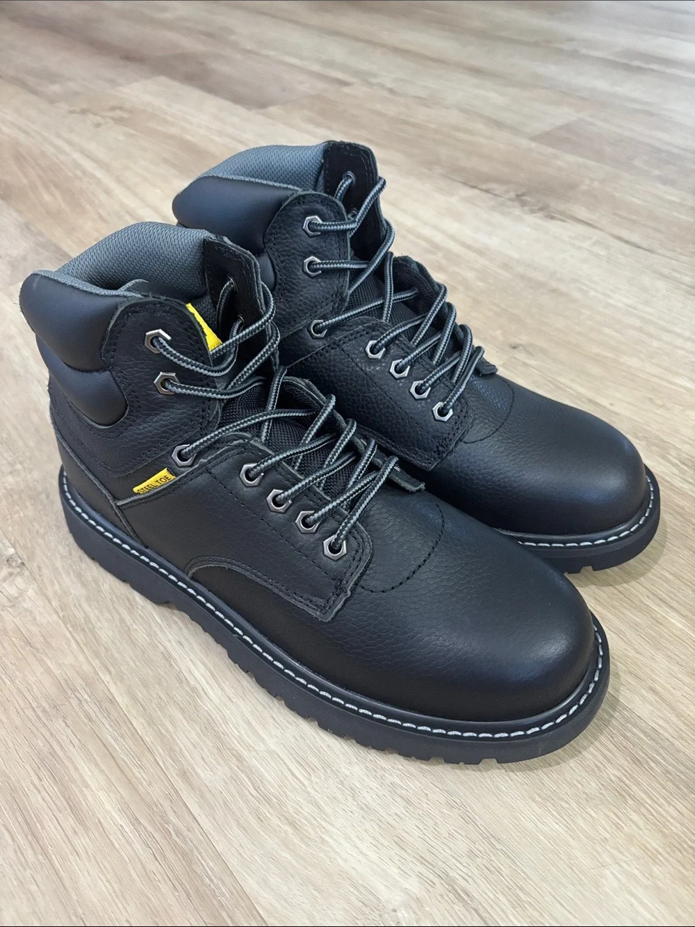 NEW Men’s WELGAOM Steel Toe Leather Work Boots